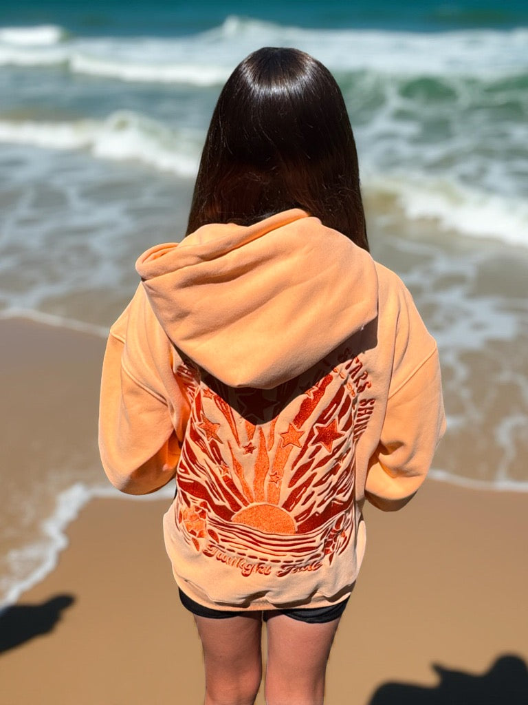 When The Sun Sets the Stars Shine Hoodie in Orange